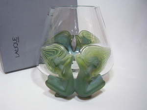 ラリック 裸婦 アンティネア グリーン 花瓶 Antinea Lalique