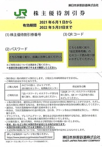 JR東日本　株主優待券　40％割引券　1枚　2022年5月末迄有効