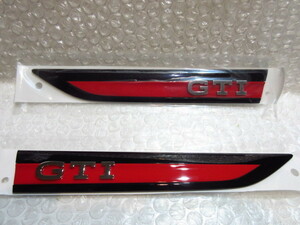 VW ゴルフ7/ゴルフ7.5 サイドエンブレム/GTI(レッド)【core OBJ】新品/CO-VSE-GT1/GOLF8 LOOK/