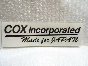 COX Made for Japan ブランドロゴ・ステッカー/ブラック【COX/コックス製】新品/