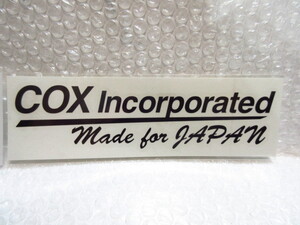 COX Made for Japan ブランドロゴ・ステッカー/ブラック【COX/コックス製】新品/