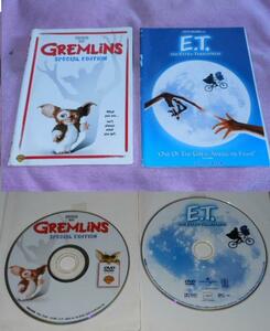 『送料無料』◆アメリカ 癒し系 キャラクター懐かしの名作映画　グレムリン ＆ ET ◆北米版 リージョンコード１ DVD 2枚