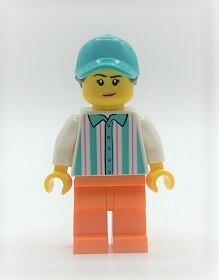 即決 新品 未使用 レゴ LEGO ミニフィギュア ミニフィグ シティ ストライプシャツの女の人　店員　女性