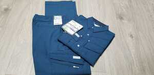  sale!..[ summer thing 3191/4. navy blue ] long sleeve shirt M/ two tuck power. waist 76cm