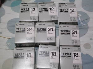 テプラPRO カートリッジ(幅12mm:SS12K)(幅18mm:SS18K)(幅24mm:SS24K)白地 各3個 計9個セット
