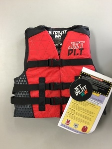 送料無料 JET PILOT CAUSE F/E YOUTH NYLON CGA 黒/赤 (JA22333CGA) 8-10才　新品/キッズウェア/ライフジャケット/救命具/海遊び/川遊び