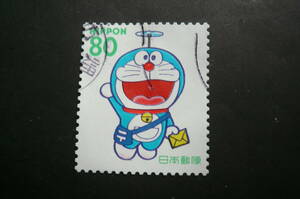 グリーティング切手「ドラえもん」 ８０円 使用済品