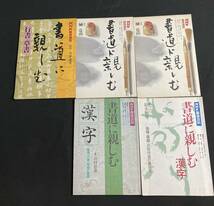 【A3819N039】NHK趣味講座 書道に親しむ 漢字 楷書 行書 草書 基礎 今井凌雪 榊莫山 谷村キ（喜に心）齋 鈴木桐華 昭和62年 63年 平成６年_画像1