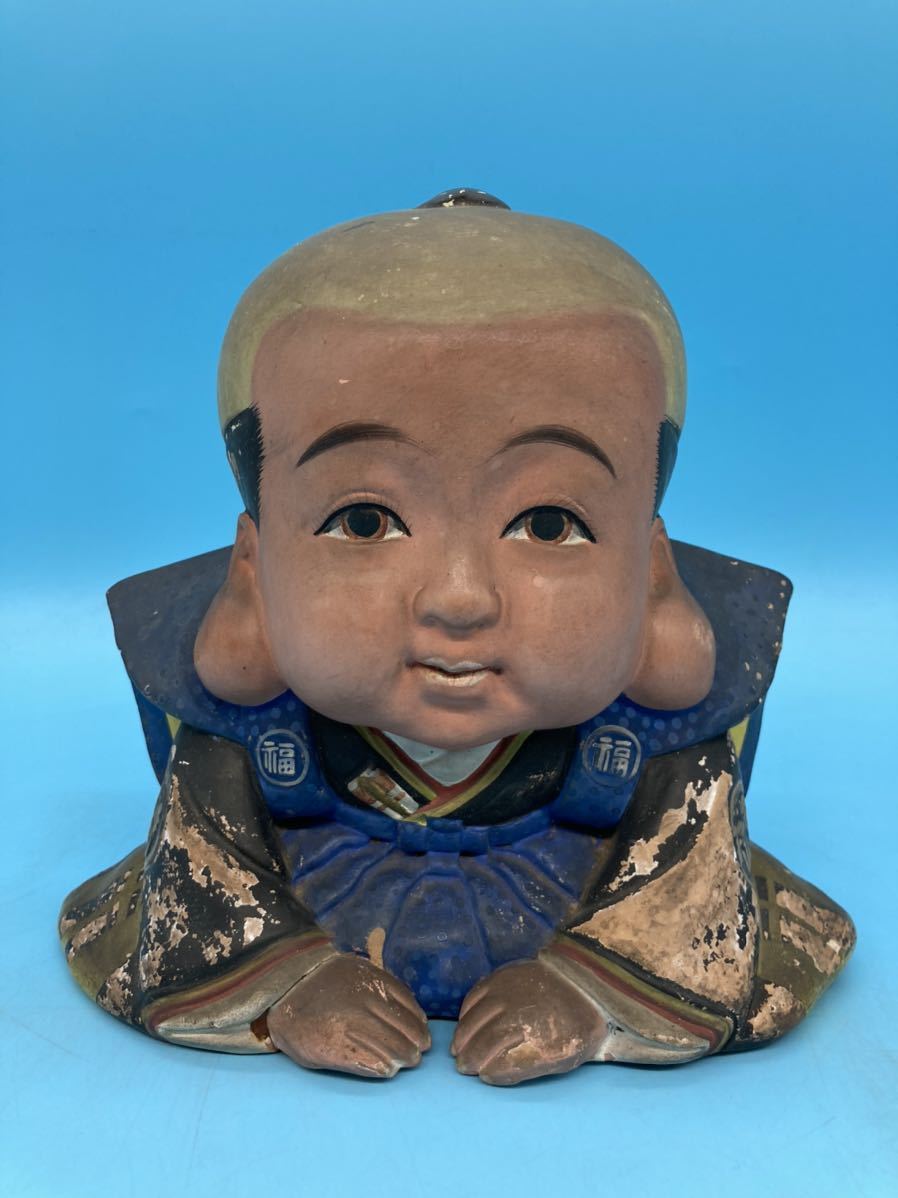 A3827N039】福助 藤尾虎笑 博多人形 ビンテージ 昭和レトロ