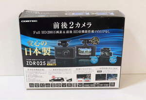 ◆新品同様◆コムテック COMTEC 前後2カメラ ドライブレコーダーZDR025　Full HD 200万画素 　OPケーブル2本サービス