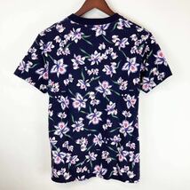 JOYRICH ジョイリッチ メンズ トップス Tシャツ カットソー トップス クルーネック 丸首 花柄 パープル 紫色 S レトロ ヴィンテージ 古着_画像2