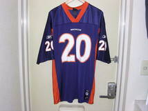 00s Reebok NFL Denver Broncos #20 DAWKINS フットボールシャツ L vintage old ブロンコス ユニフォーム ジャージ_画像3