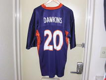 00s Reebok NFL Denver Broncos #20 DAWKINS フットボールシャツ L vintage old ブロンコス ユニフォーム ジャージ_画像5