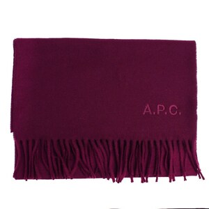  A.P.C. A.P.C. muffler Logo вышивка M15171-WOAFE-GAD мужской женский GAD wine red 