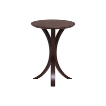 サイドテーブル 木製 ベッド ソファー ナイトテーブル テーブル 丸型 ダークブラウン FGB-1946DBR_画像1