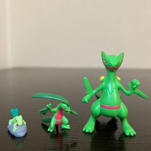 立体ポケモン図鑑 キモリ ジュカイン ジュプトル 中古品 台座なし ポケモン フィギュア ポケットモンスター