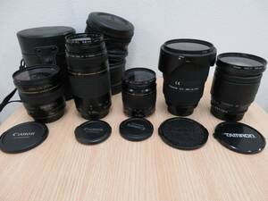 ★希少　カメラレンズ5品　Canon　ウルトラソニック　EF20mm EF75-300mm Tokina AT-X PRO28-70mm 等