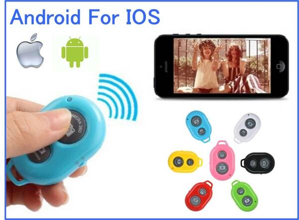 アンドロイド iPhone Bluetoothシャッターリモコン 送料無料(自撮り 撮影 カメラ ワイヤレスリモコン ipad タブレット アイフォン)
