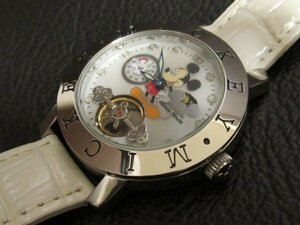 Disney ディズニー ミッキーマウス 80周年記念 限定モデル 手巻 腕時計 美品 (要バンド交換) 2針 バックスケルトン オールド アンティーク