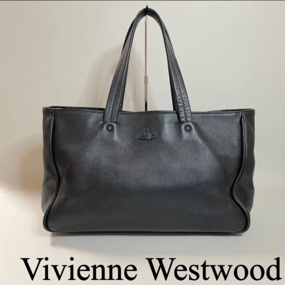 Vivienne Westwood 本革メッシュ編みトートバッグ ブラック（黒