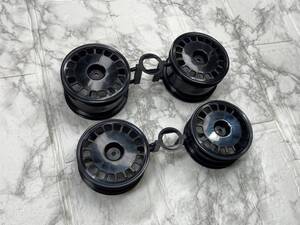 ☆新品未使用☆ タミヤ 4駆前輪・後輪 ラージディッシュホイール (黒) 【DT-02 DT-03 DF-02 DF-03 TT-02B TD2 TD4】