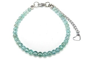  high class natural stone transparent light blue apatite approximately 4mm small sphere wire bracele prime 