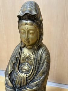 観音像　銅製　骨董　観音菩薩　仏像 仏教美術 銅製 