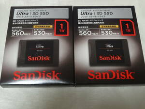 【新品・5年保証】国内正規版　SanDisk SDSSDH3-T100-J25 1ＴＢ　2.5インチSATA ＳＳＤ 2個まとめて サンディスク