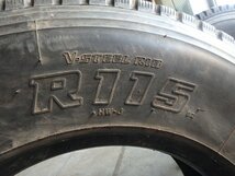 K592 送料無料【225/90R17.5 127/125】ブリヂストン R115 夏タイヤ 1本 2017年製 約8分山_画像4