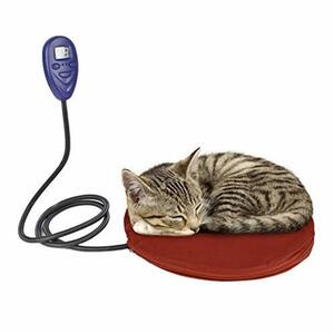 POPETPOP ペット用ホットカーペット 電気ヒーター 犬 猫 暖房器具 30x30cm 15W 寒さ対策 過熱保護 7段階温度調節 ポカポカ