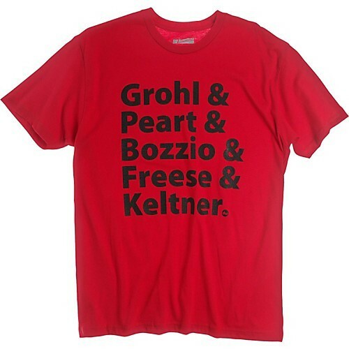 DW Grohl and Peart Artists T-Shirt Red Large For Drummers #DW-GRPEART-RDL