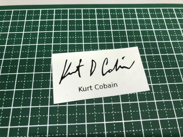カート・コバーン Kurt Cobain シグネイチャー デカール 黒 #DECAL-KURTC-BK1