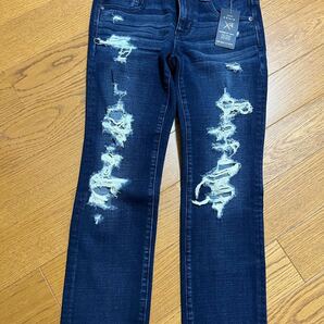 アメリカンイーグル スキニー ダメージ デニム