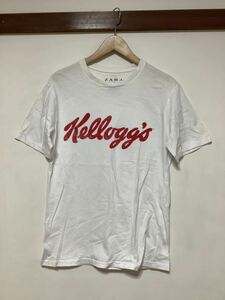 す935 ZARA VINTAGE Kellogg's ザラ プリントTシャツ 半袖Tシャツ S ホワイト