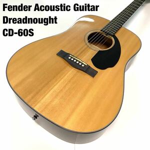 本格スペック★極美品★Fender アコギ　ドレッドノート　CD-60S 純正ケースとカポタスト付属