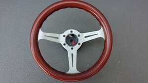 SPORT LINE sportsline wooden steering wheel steering wheel ( used ) Italy made 