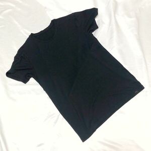ユニクロ UNIQLO ヒートテック 半袖 クルーネック Tシャツ カットソー トップス 黒 ブラック メンズ サイズ S 371-127306 