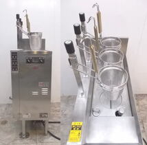 中古厨房 日本洗浄機 3テボ無沸騰噴流式ゆで麺機 UML521E 330×650×800 /21K0803Z_画像2