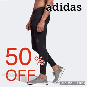 レギンス タイツ ランニング ジム フィットネス スマホ 鍵 ポケット ブラック adidas アディダス 無地