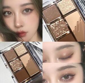 グリッター6色アイシャドウパレット eyeshadow