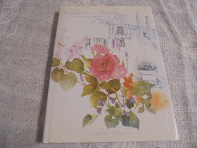洋書England Is a Garden イギリスの庭の花 建物 美しい水彩 建物と花の画集 英国の風景, 絵画, 画集, 作品集, 画集