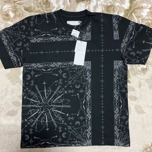 定価26400円　新品未使用　20AW Sacai Dr.Woo Bandana Print T-Shirt tee tシャツ バンダナ　1 再構築　ドッキング　黒　ブラック