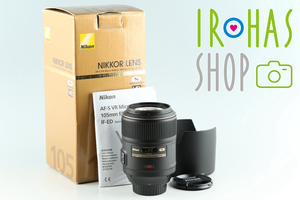 Nikon AF-S Micro Nikkor 105mm F/2.8 G ED N VR Lens With Box #32844L4