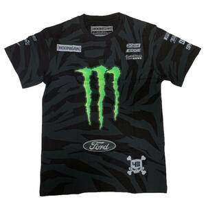 Hoonigan MONSTER ENERGY モンスターエナジー hoonicorn Gym7 スポンサー Tシャツ（ブラック）(L)【並行輸入品】