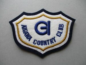 あいがわカンツリー倶楽部AIGAWA COUNTRY CLUB ワッペン/カントリークラブ刺繍アップリケGOLFビンテージGCパッチ昭和レトロ紋章ゴルフ V135