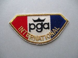 国際プロゴルフ協会 International PGA ワッペン/professional golfers associationゴルファー横振り刺繍アップリケGOLFゴルフ V136