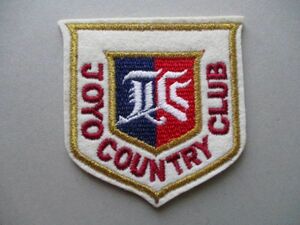 城陽カントリー倶楽部JOYO COUNTRY CLUB ワッペン/JCC刺繍アップリケGOLFビンテージGCパッチ昭和レトロ紋章ゴルフ V136