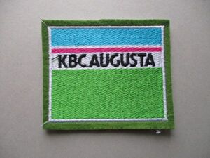 KBCオーガスタ ゴルフトーナメント刺繍ワッペン/80s KBC AUGUSTAプロゴルファーGOLF男子ビンテージ紋章KBC九州朝日放送プロゴルフ V158