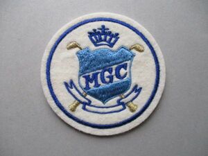 武庫ノ台ゴルフコース MGCワッペン/兵庫CLUBコース横振り刺繍アップリケGOLFビンテージGCパッチ昭和レトロ紋章ゴルフ V158