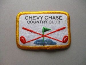 チェビーチェイス カントリークラブCHEVY CHASE COUNTRY CLUBワッペン/刺繍カリフォルニア海外コースGOLFビンテージGCパッチ紋章ゴルフV158